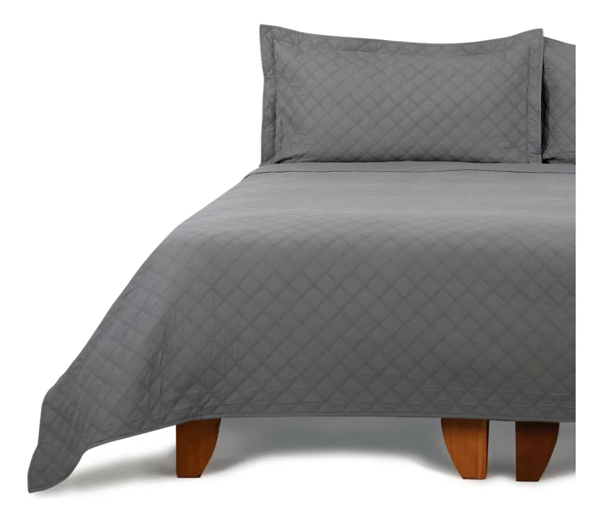 Quilt Polycotton Taupe King Gris Lisa