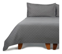 Quilt Polycotton Taupe King Gris Lisa