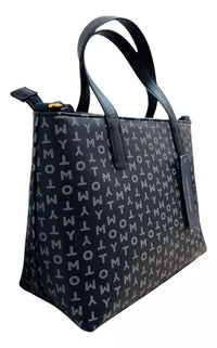 Tommy Hilfiger Bolsa Mujer Tote Monogram Tommy Color Negro Con Gris - La Tiendita de la Jose