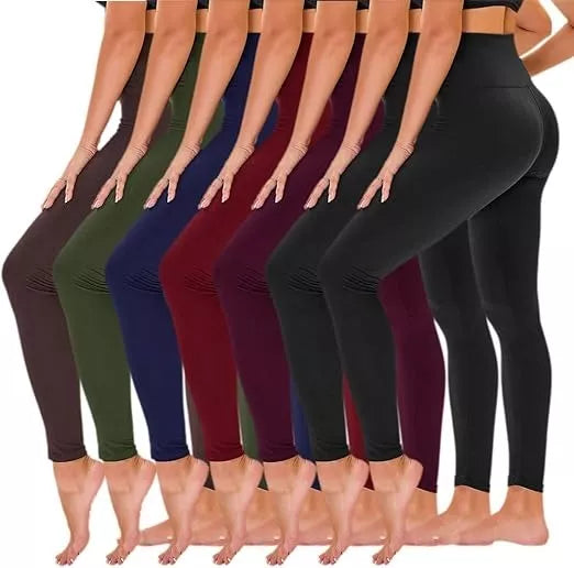 Calzas Sin Costura Suave Tiro Alto Leggins Para Mujer - La Tiendita de la Jose