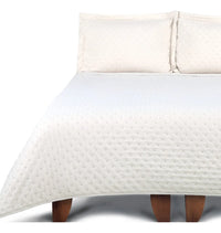 Juego Para Cama De Microfibra En Color Blanco Tamaño King Cic