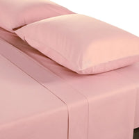 Set Sabanas Lisas 180 Hilos Rosa 1 Plaza
