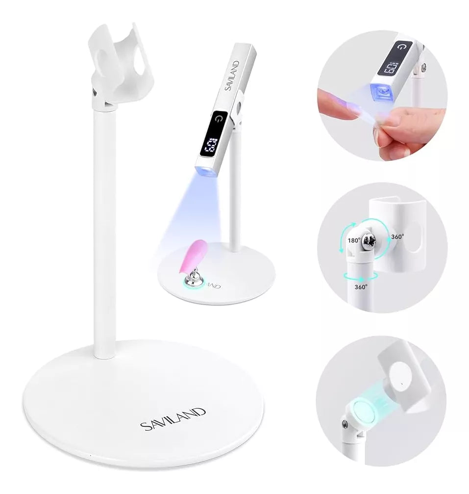 Saviland Soporte Para Lámpara De Uñas Uv Rotación De 360 - La Tiendita de la Jose