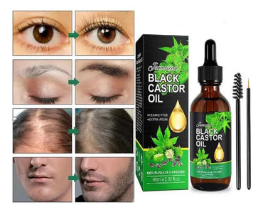 Aceite De Ricino Negro, Cabello Fuerte para Mejorar El Frizz - La Tiendita de la Jose