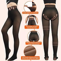 Calza Efecto Piel Panty Con Chiporro Invierno Con Pie - La Tiendita de la Jose
