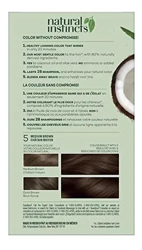 Coloración Permanente Clairol Tinte Para El Cabello Semipermanente 5 medium Brown