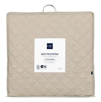 Juego de Cama Polycotton Hecho En Color Beige De 2 Plazas CIC