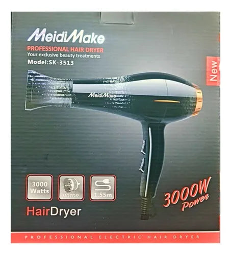 Secadora De Cabello Profesional - Meidimake Potencia 3000 W