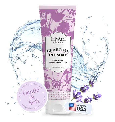 Exfoliante Facial Lilyana Naturals Charcoal Con Lavanda