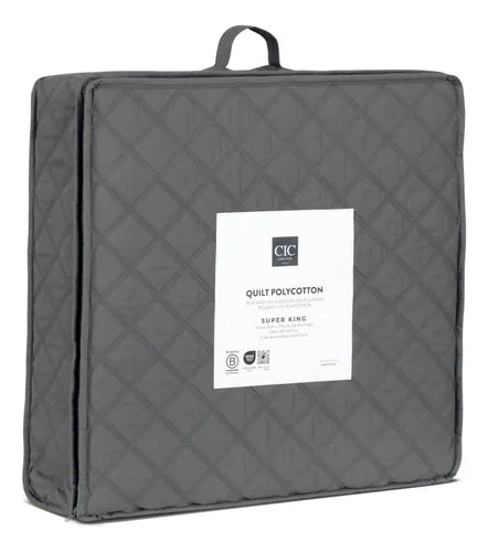 Juego Para Cama Polycotton En Color Gris De Tamaño Super King Cic