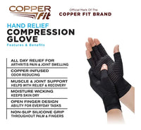 Alivio De Mano Estándar Copper Fit, Negro, Pequeño/mediano