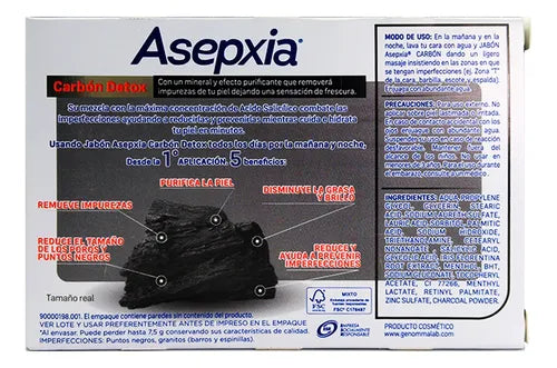 Jabón Asepxia Carbón Detox Puri