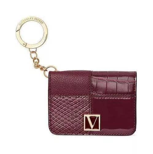 Tarjetero Con Llavero Burdeo - La Tiendita de la Jose