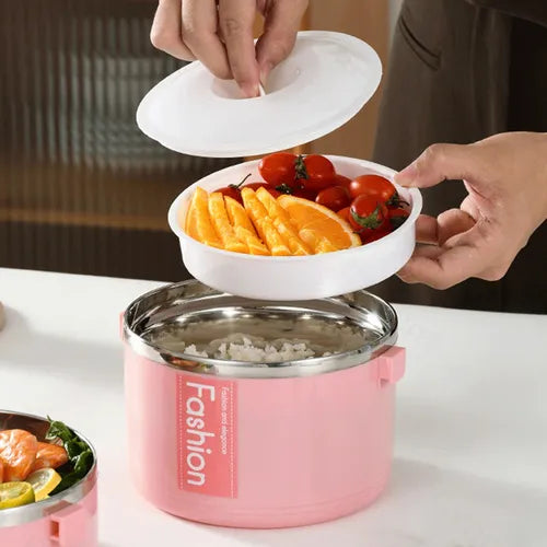 2 Capas Fiambrera Apilable, Para Estudiantes O Adultos - La Tiendita de la Jose