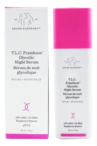 Drunk Elephant T.l.c. Framboos Glycolic Night Serum | 30 Ml - La Tiendita de la Jose
