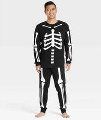 Hyde & EEK! Conjunto de Pijama de Esqueleto de Halloween Boutique para Hombre Negro - La Tiendita de la Jose