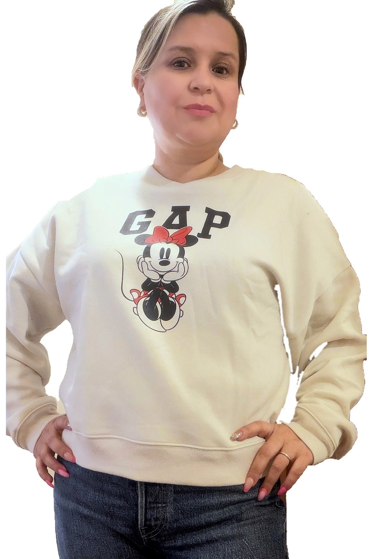 Polerón GAP Minnie beige, vista frontal