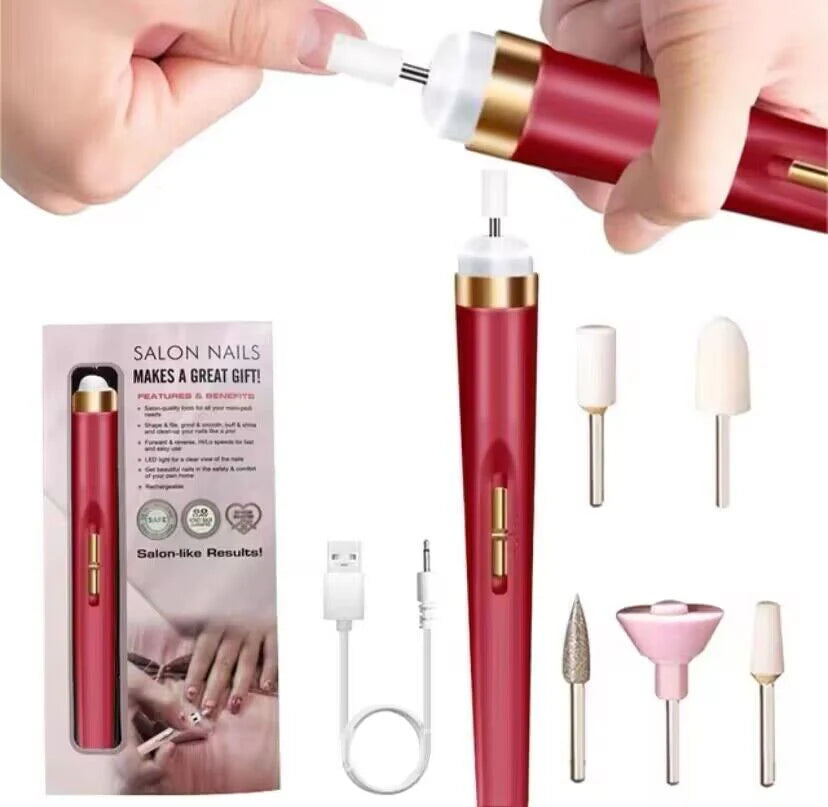 Pulidor Torno Esmeril De Uñas Recargable Usb Portatil Fresas - La Tiendita de la Jose