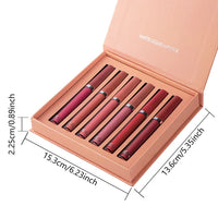 MAXFINE 6PC Matte Velvet Lip Gloss Set 12ML