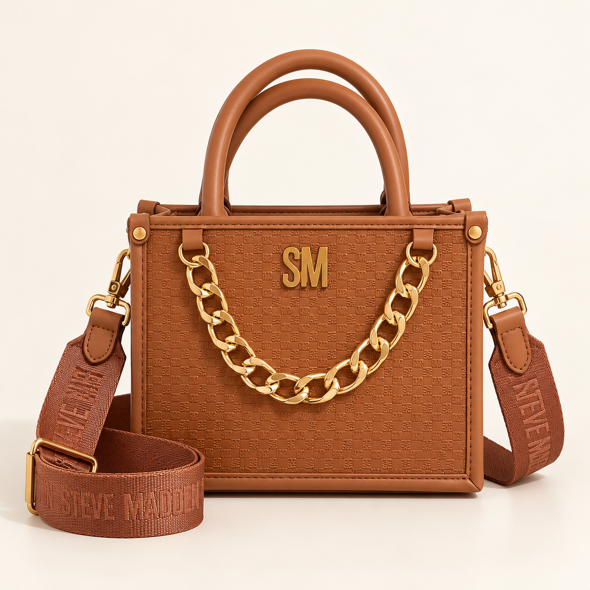 Cartera Steve Madden café vista frontal