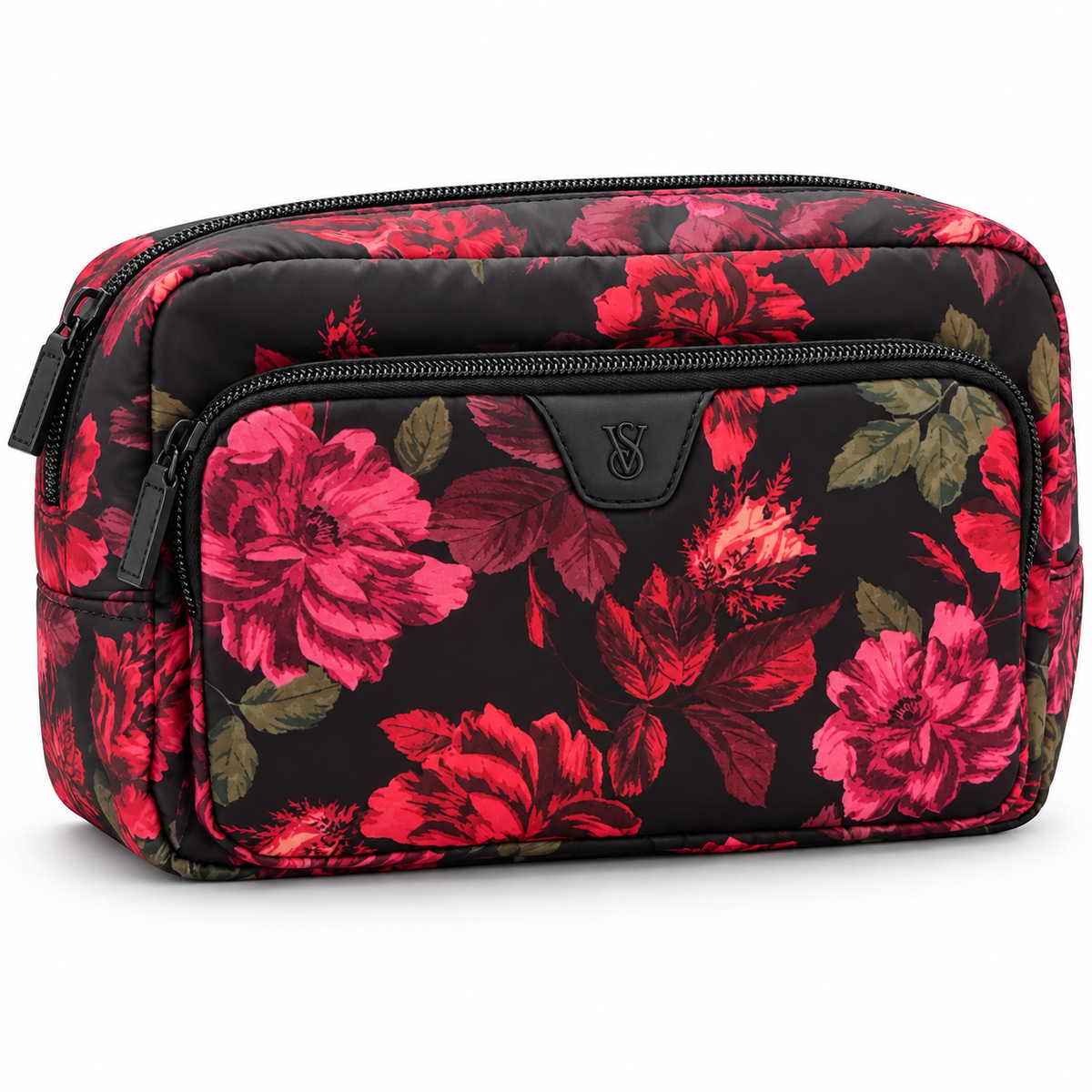 Cosmetiquero Victoria’s Secret floral con dos compartimientos