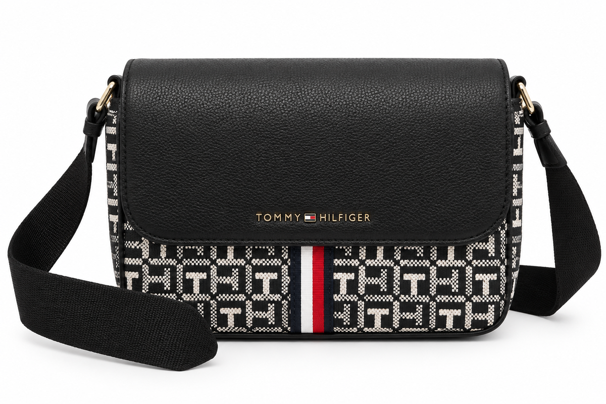 Crossbody Tommy Hilfiger con monograma: frente