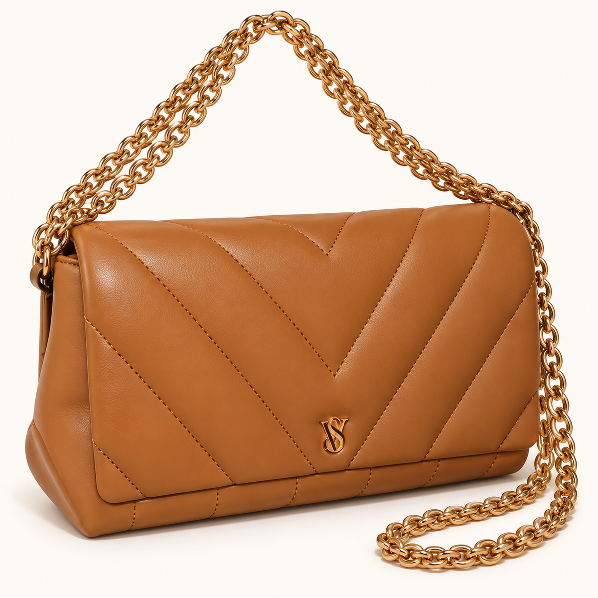 Crossbody Victoria’s Secret café - producto. Imagen ilustrativa generada con IA.