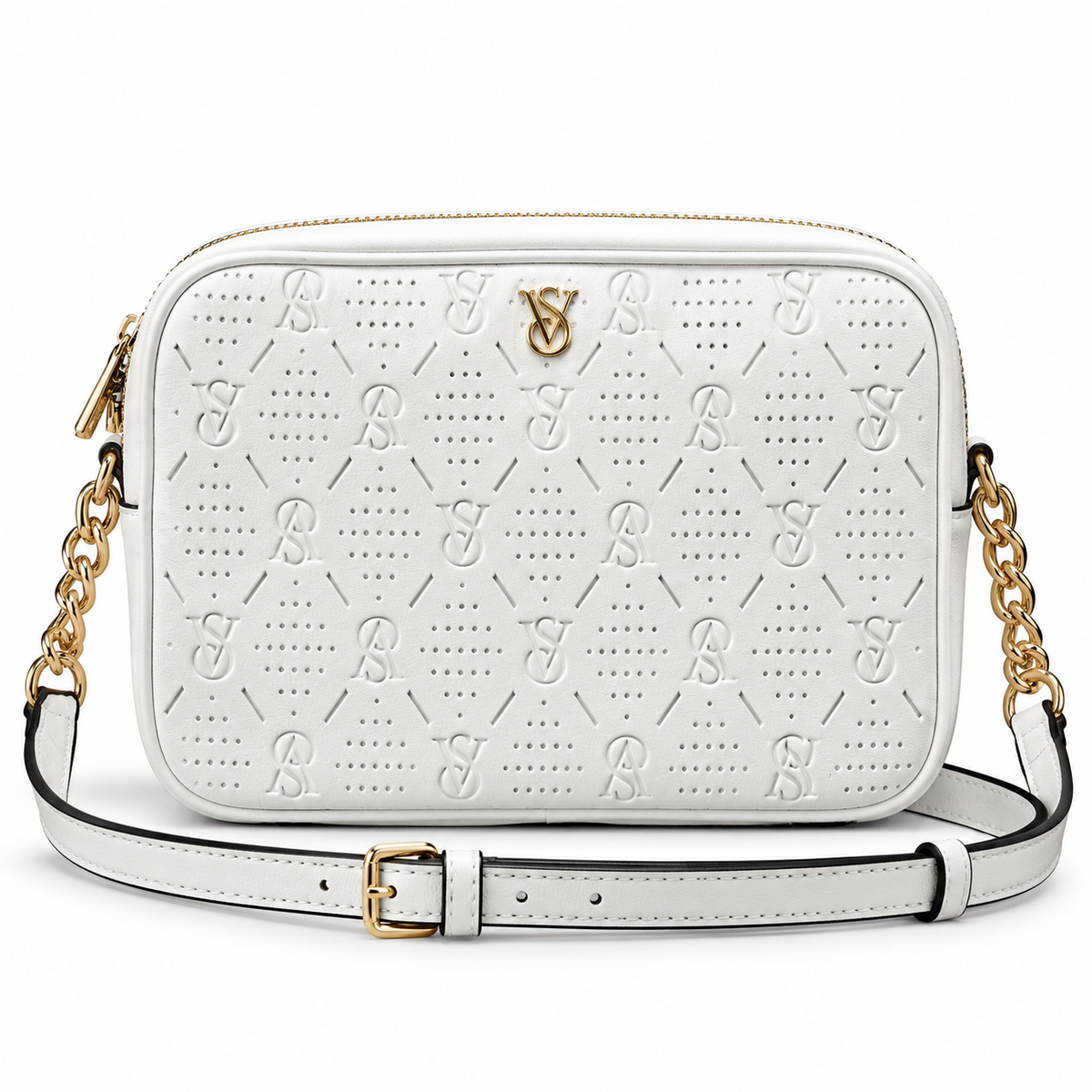 Crossbody Victoria’s Secret Blanco con perforaciones