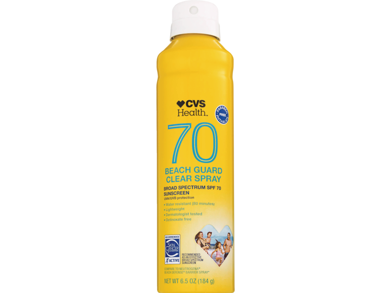 CVS Health Beach Guard Clear Spray SPF70 Sunscreen 6.5oz
