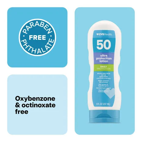 Loción solar de amplio espectro FPS 50 de CVS