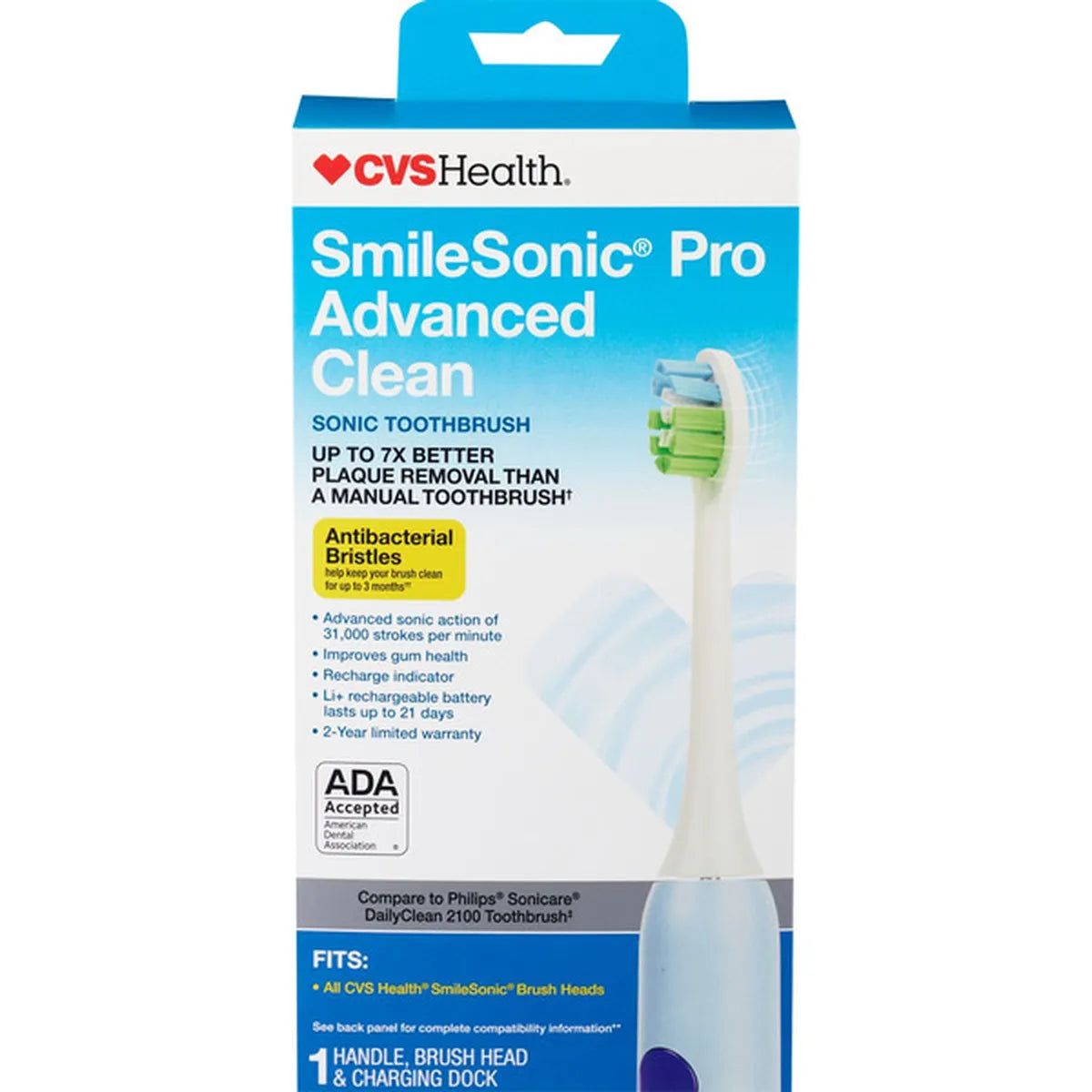 Cepillo de dientes Sonic Pro Advanced Clean Healthy Smile de CVS Pharmacy