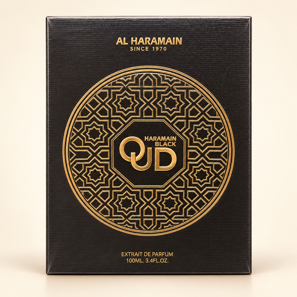 Black Oud Al Haramain 100 ml en caja