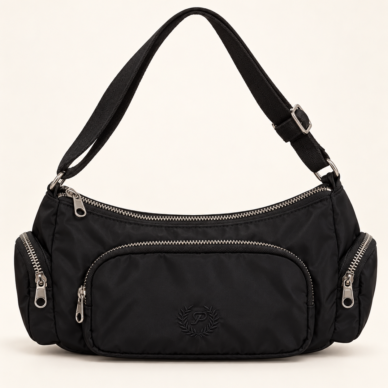 Bolso de hombro PINK negro con bolsillos