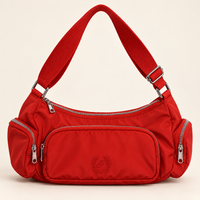 Bolso de hombro PINK rojo con bolsillos