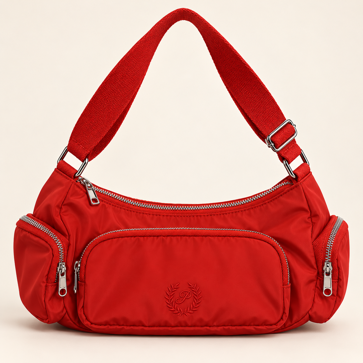 Bolso de hombro PINK rojo con bolsillos