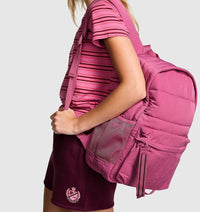 Nuevo Pink Rosa Mochila Acolchada Puffer Bolso de Mano Rosa