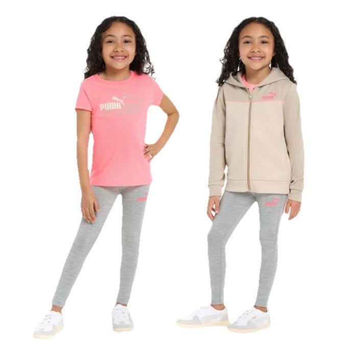 PUMA CONJUNTO 3 PIEZAS CHAQUETA CREMALLERA CON CAMISETA ROSA - La Tiendita de la Jose