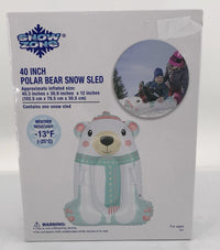 Zona de nieve Oso polar Trineo de nieve 40,3" x 30,9" x 12" resistente a la intemperie
