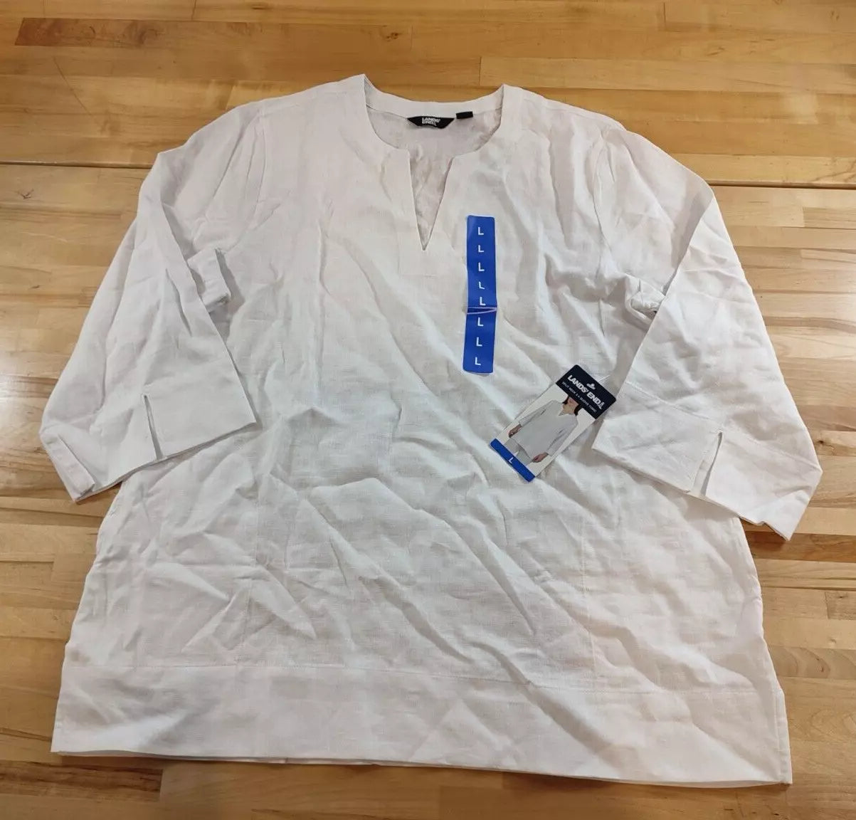 Blusa de lino para mujer Lands' End - La Tiendita de la Jose