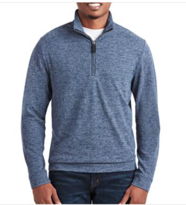 Poleron casual con cremallera de un cuarto para hombre - La Tiendita de la Jose