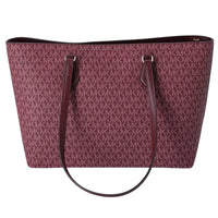 Bolso de Mano Michael Kors Sheila Grande Firma Logo Rayas Sangre de Buey MK Metálico - La Tiendita de la Jose