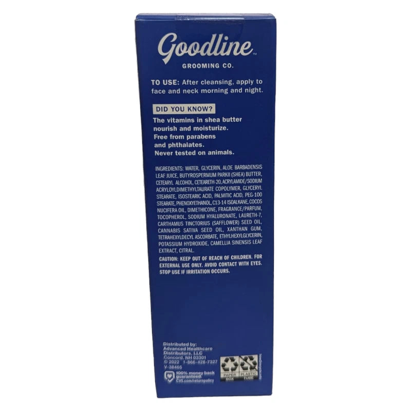 Goodline Grooming Co. - Crema hidratante facial diaria 3,3 fl oz todo tipo de piel