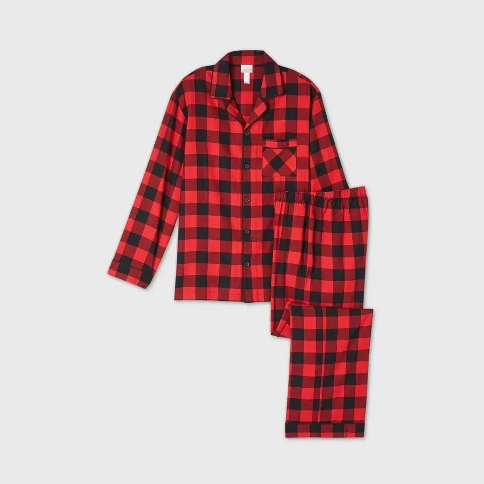 Conjunto de pijama de franela a cuadros Wondershop Holiday Buffalo para hombre - La Tiendita de la Jose