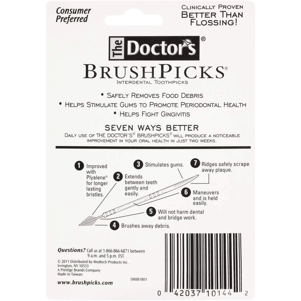 Compartir Palillos de dientes interdentales The Doctor's BrushPicks, 275 púas - La Tiendita de la Jose