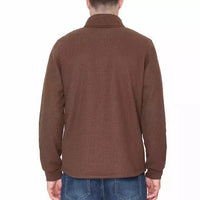 Pullover BC Clothing Para Hombre Forrado de Vellón Cuarto Cremallera, Marrón - La Tiendita de la Jose
