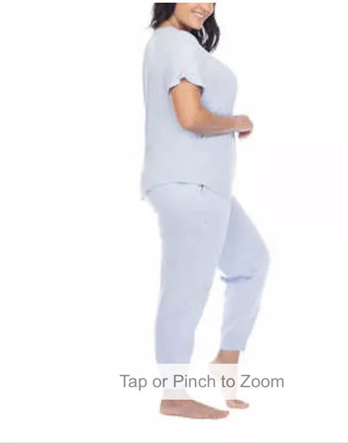 Juego de pijama Honeydew Super suave 2 piezas Salón Bordado Paw Azul Nuevo - La Tiendita de la Jose