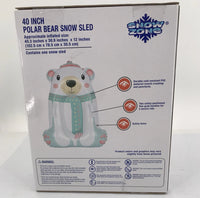 Zona de nieve Oso polar Trineo de nieve 40,3" x 30,9" x 12" resistente a la intemperie