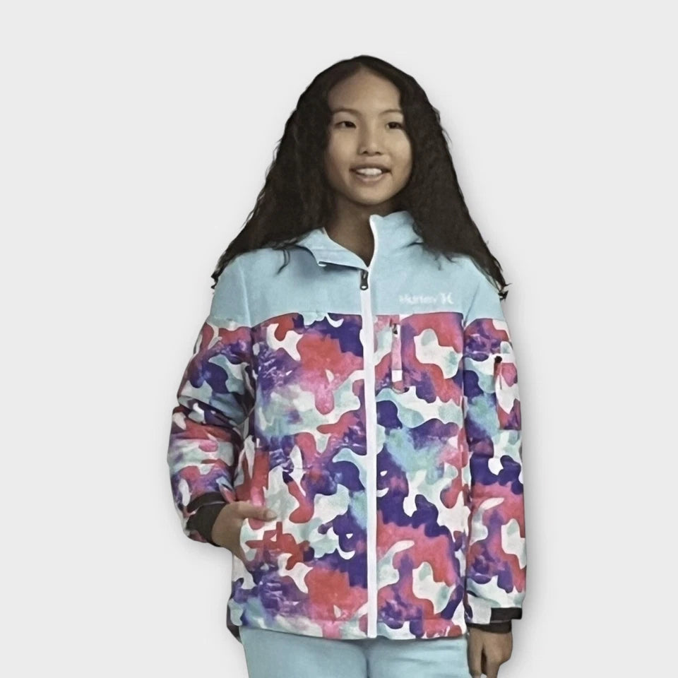 Chaqueta de nieve Hurley de invierno pesada para jóvenes/niñas resistente al agua pequeña - La Tiendita de la Jose