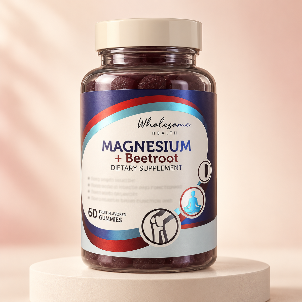 Wholesome Health Magnesium + Beetroot, 60 gomitas