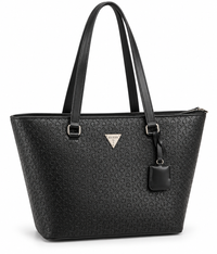 Tote Guess negra con monograma en relieve